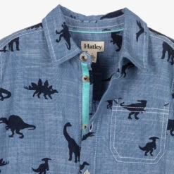 Hatley Boys Blue Dino Cotton Shirt -Kids Fashion World hatley boys blue dino cotton shirt 426953 b2a3a86223816d0340337ab9a218b9870d9ebeb2