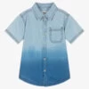 Hatley Boys Blue Dip-Dye Shirt -Kids Fashion World hatley boys blue dip dye shirt 426954 a292d13d894ac2ab3bc4e84877c779220a87b9ee