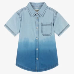 Hatley Boys Blue Dip-Dye Shirt