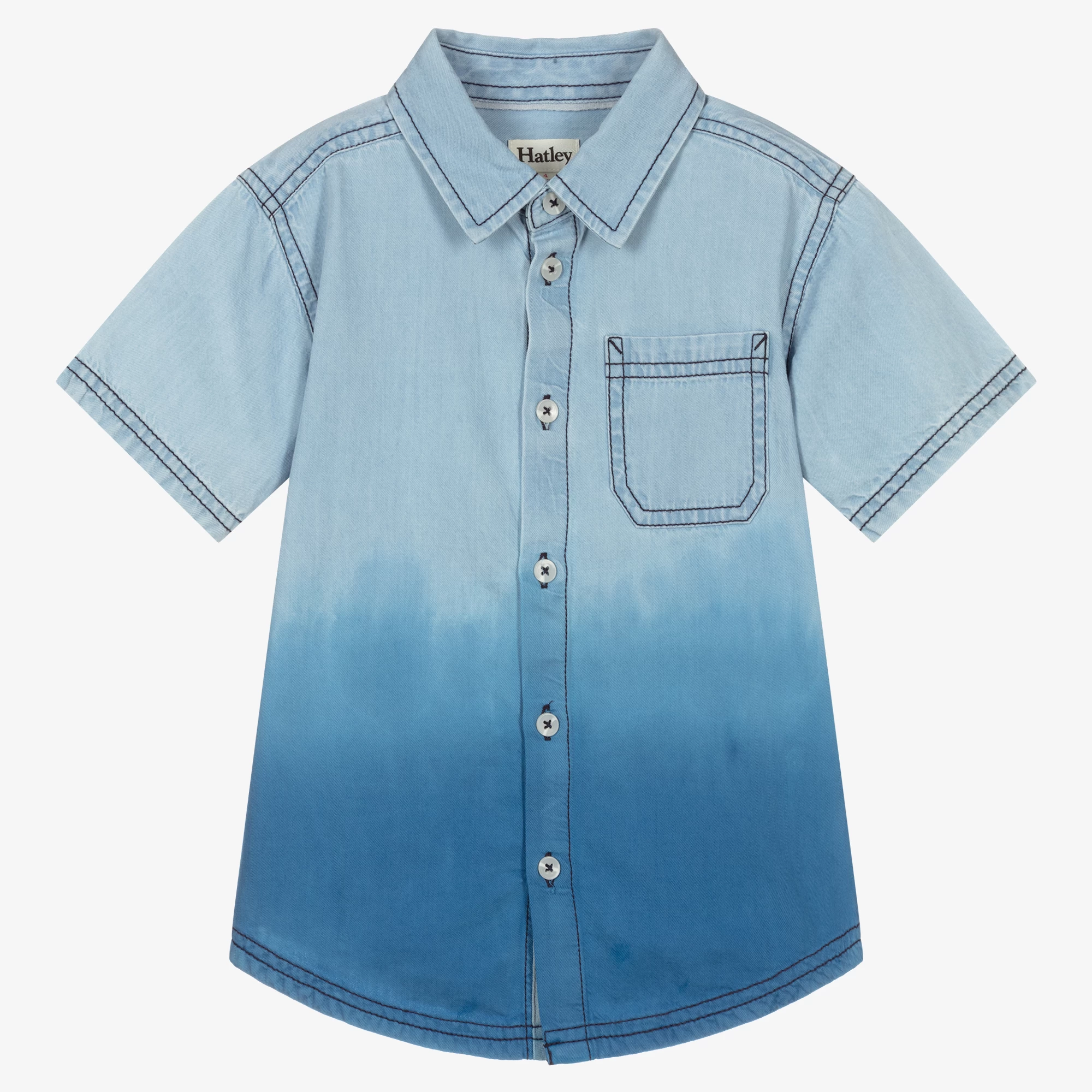 Hatley Boys Blue Dip-Dye Shirt 3 Hatley Boys Blue Dip-Dye Shirt