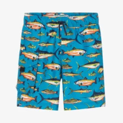 Hatley Boys Blue Fish Swim Shorts (UPF50+)