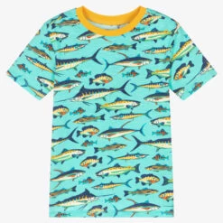 Hatley Boys Blue Graphic Cotton T-Shirt