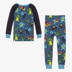 Hatley Boys Blue Monster Pyjamas -Kids Fashion World hatley boys blue monster pyjamas 392271 cd1eea7df69e30142851ee9be0e87726b689f836