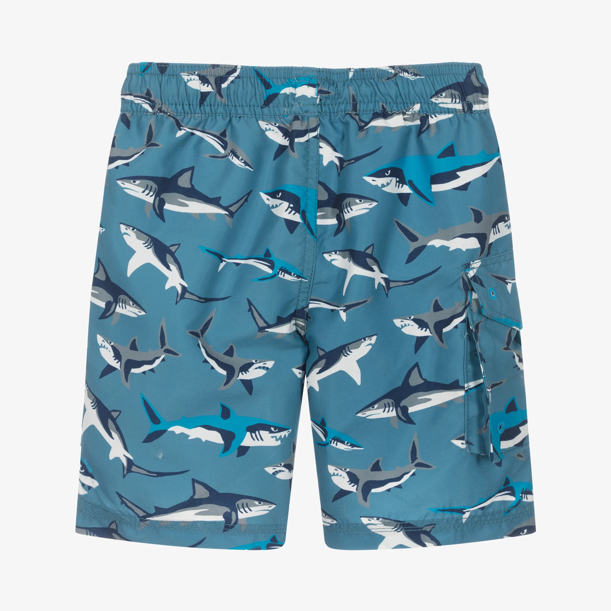 Hatley Boys Blue Sharks Swim Shorts (UPF50+) 4 Hatley Boys Blue Sharks Swim Shorts (UPF50+) - Image 2