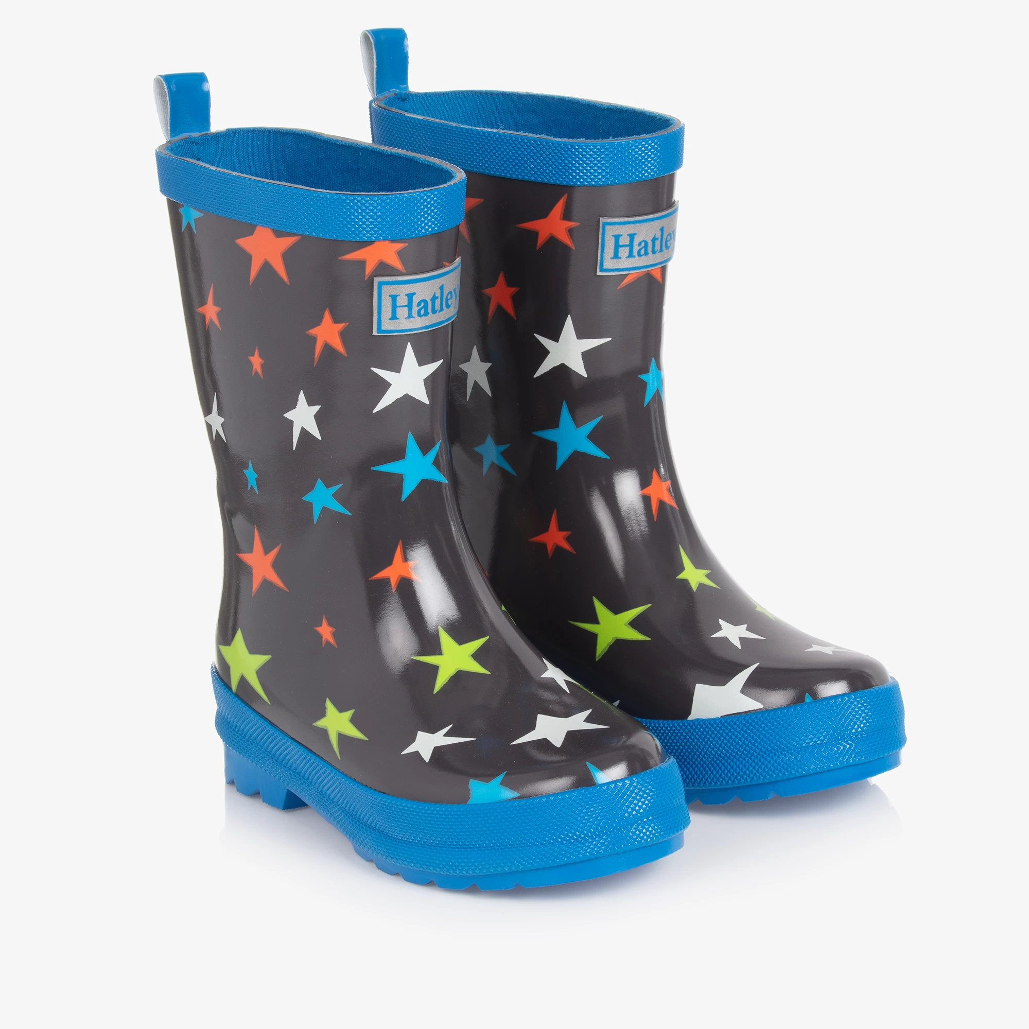 Hatley Boys Grey & Blue Ombré Stars Rain Boots