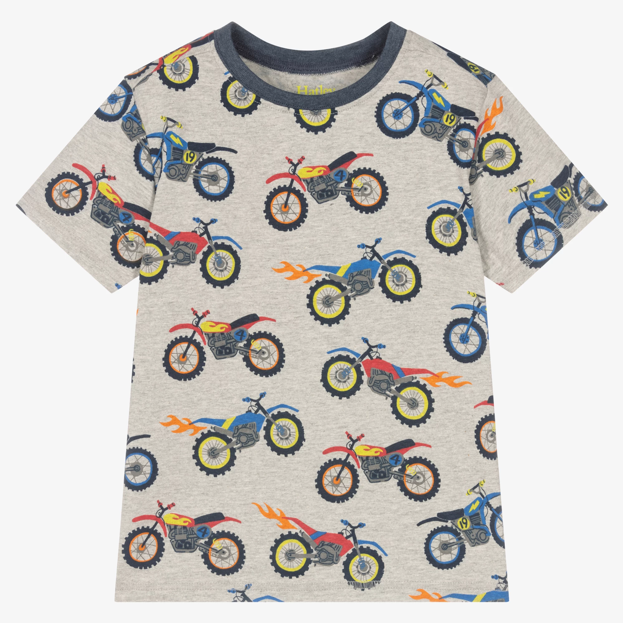 Hatley Boys Grey Cotton Bike T-Shirt 3 Hatley Boys Grey Cotton Bike T-Shirt