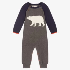 Hatley Boys Grey Cotton Knitted Romper
