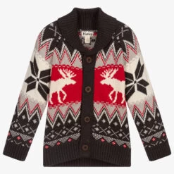 Hatley Boys Grey Fair Isle Cardigan