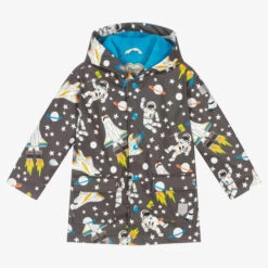 Hatley Boys Grey Outer Space Raincoat