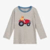 Hatley Boys Grey Tractor Cotton Top -Kids Fashion World hatley boys grey tractor cotton top 392338 6aad51ec4a37abb08a702ceaa1d49bfc86e1f839