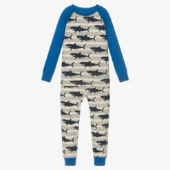 Hatley Boys Grey Whale Cotton Pyjamas