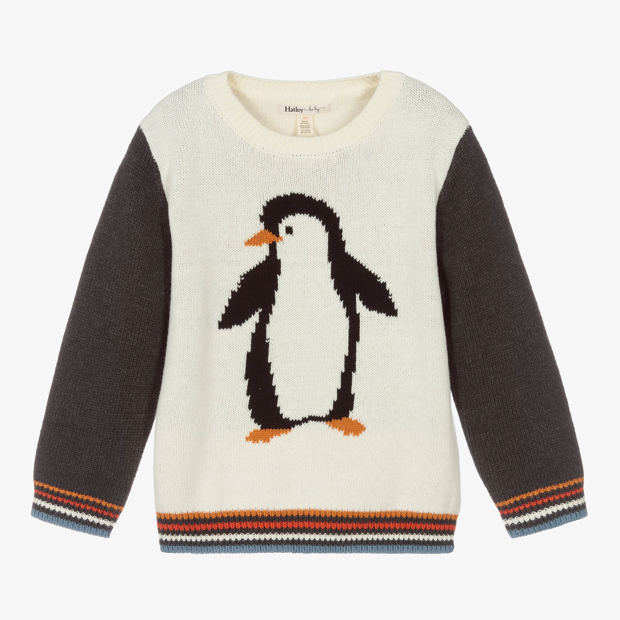 Hatley Boys Ivory Penguin Jumper 3 Hatley Boys Ivory Penguin Jumper