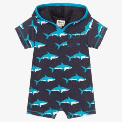 Hatley Boys Navy Blue Hooded Shortie