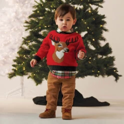Hatley Boys Red Deer Sweater -Kids Fashion World hatley boys red deer sweater 457165 f1587cefc0a638d6c84018294a82fd9a72f93e23 outfit
