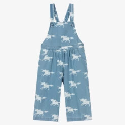 Hatley Girls Blue Chambray Dungarees