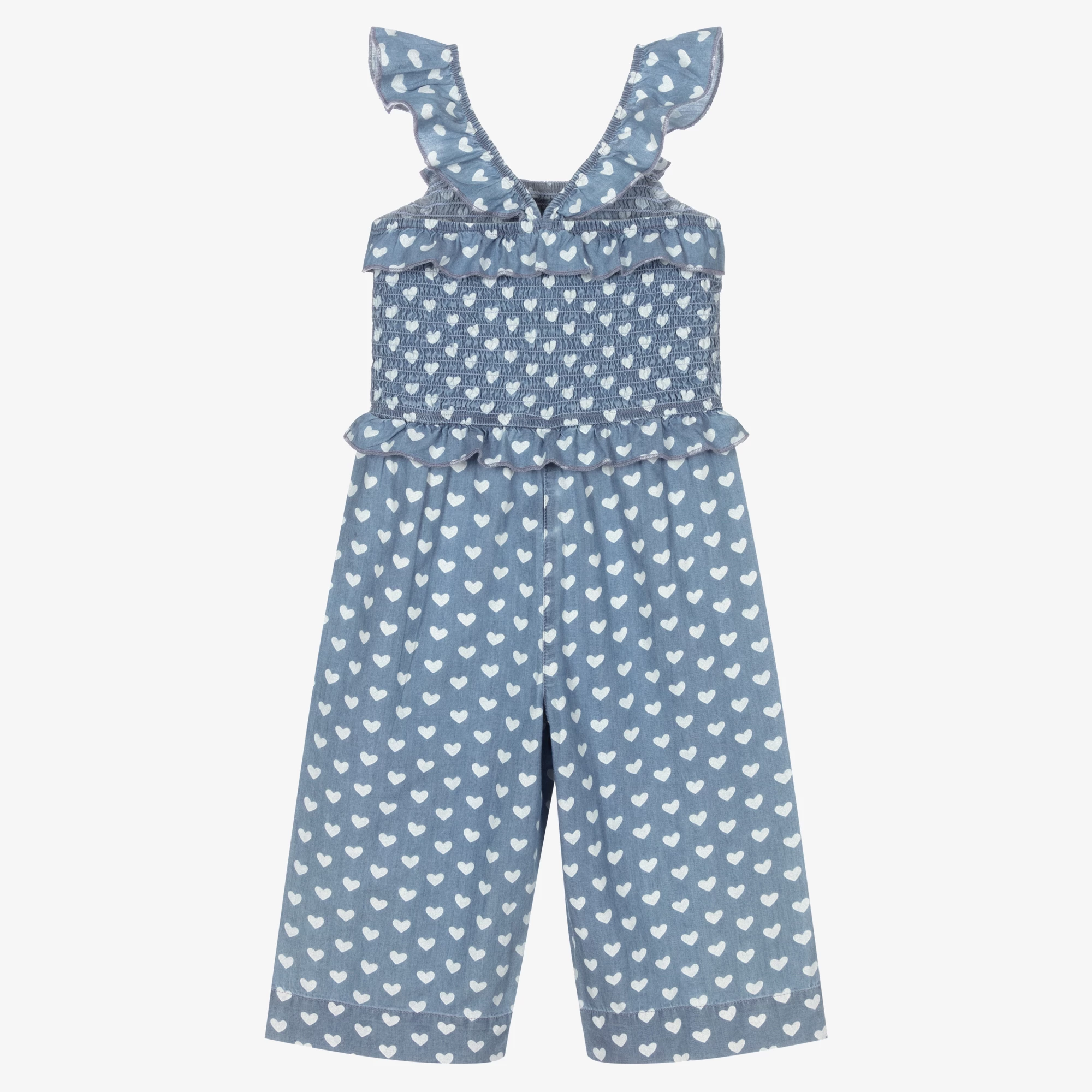 Hatley Girls Blue Chambray Jumpsuit 4 Hatley Girls Blue Chambray Jumpsuit - Image 2