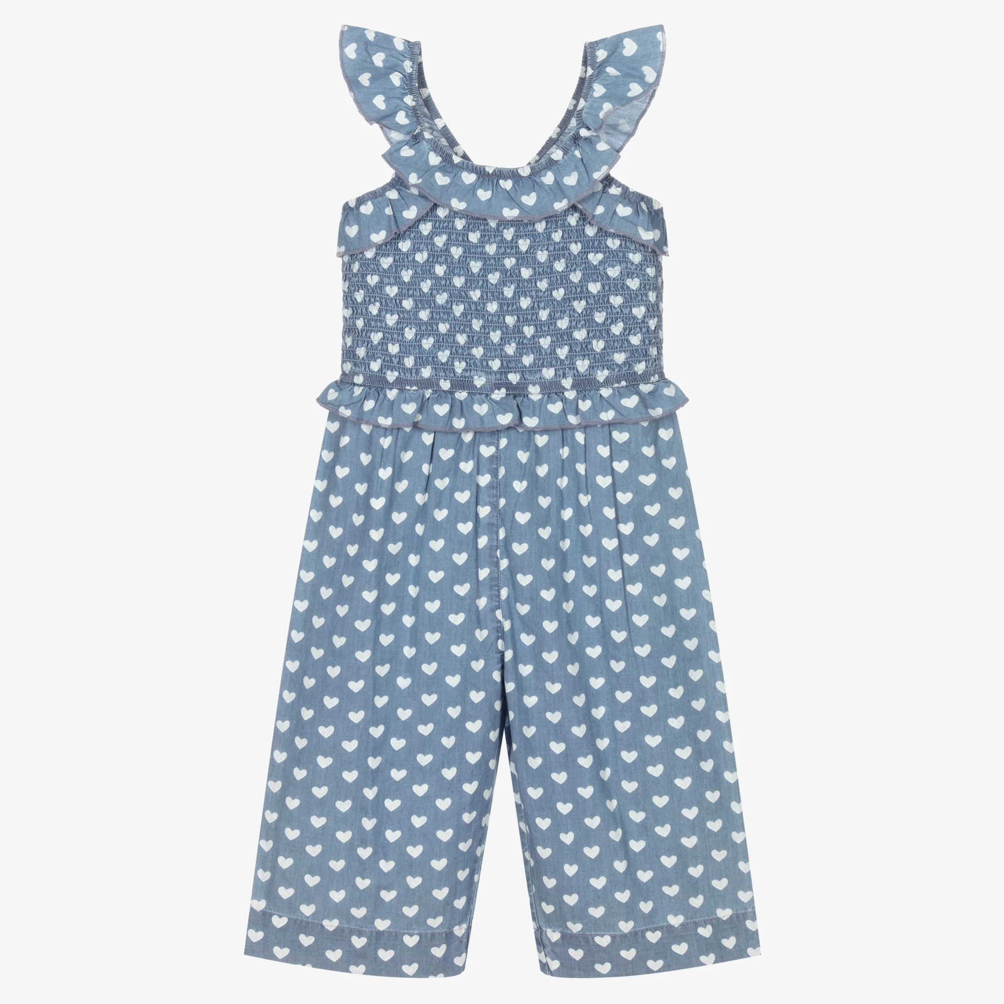 Hatley Girls Blue Chambray Jumpsuit 3 Hatley Girls Blue Chambray Jumpsuit