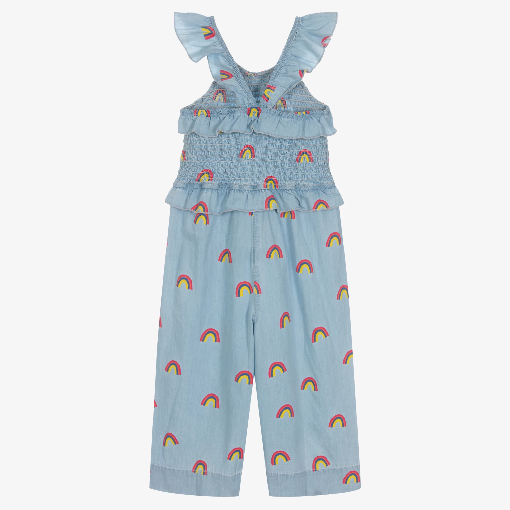 Hatley Girls Blue Chambray Rainbow Jumpsuit 4 Hatley Girls Blue Chambray Rainbow Jumpsuit - Image 2