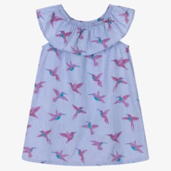 Hatley Girls Blue Cotton Dress