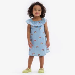 Hatley Girls Blue Cotton Rainbow Dress 7 Hatley Girls Blue Cotton Rainbow Dress -Kids Fashion World hatley girls blue cotton rainbow dress 514952 02ebd188b4ad7c9b379112facfea580b6add386f outfit