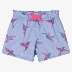 Hatley Girls Blue Cotton Shorts
