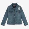 Hatley Girls Blue Embroidered Denim Jacket