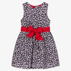 Hatley Girls Blue Floral Cotton Dress