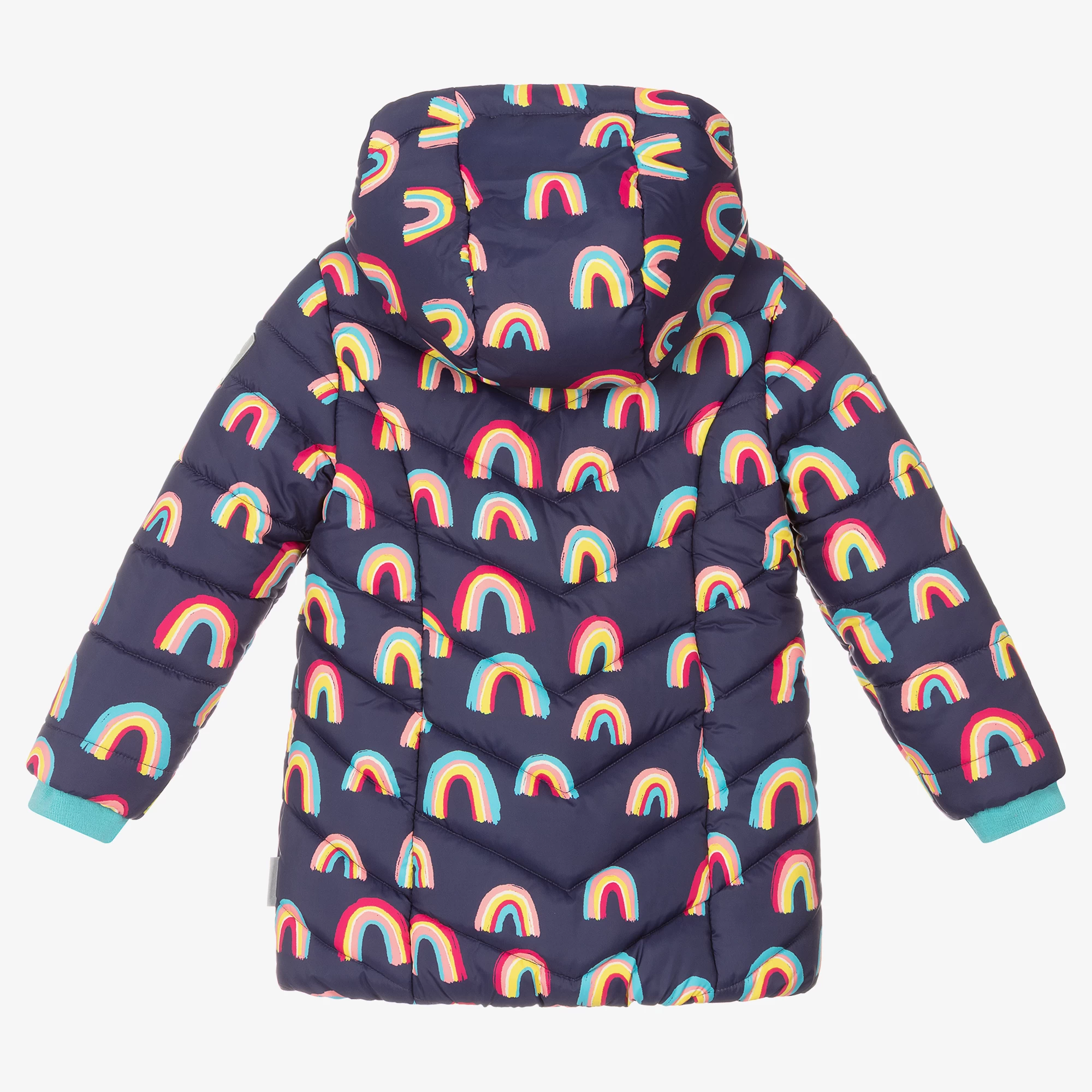 Hatley Girls Blue Hooded Puffer Coat 4 Hatley Girls Blue Hooded Puffer Coat - Image 2