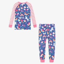 Hatley Girls Blue & Pink Cotton Pyjamas -Kids Fashion World hatley girls blue pink cotton pyjamas 514957 a4346ef8ccc771135b29b8e6b99fcb8203760637