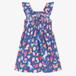Hatley Girls Blue & Pink Shirred Cotton Dress 8 Hatley Girls Blue & Pink Shirred Cotton Dress -Kids Fashion World hatley girls blue pink shirred cotton dress 514961 498529427e4bece36c62cbecccda97cece82d424