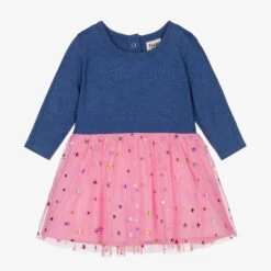 Hatley Girls Blue & Pink Star Dress