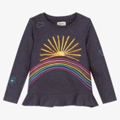Hatley Girls Blue Rainbow & Sun Top
