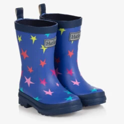 Hatley Girls Blue Stars Rain Boots