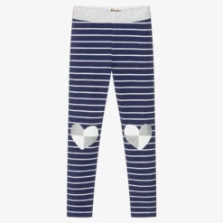 Hatley Girls Blue Striped Leggings