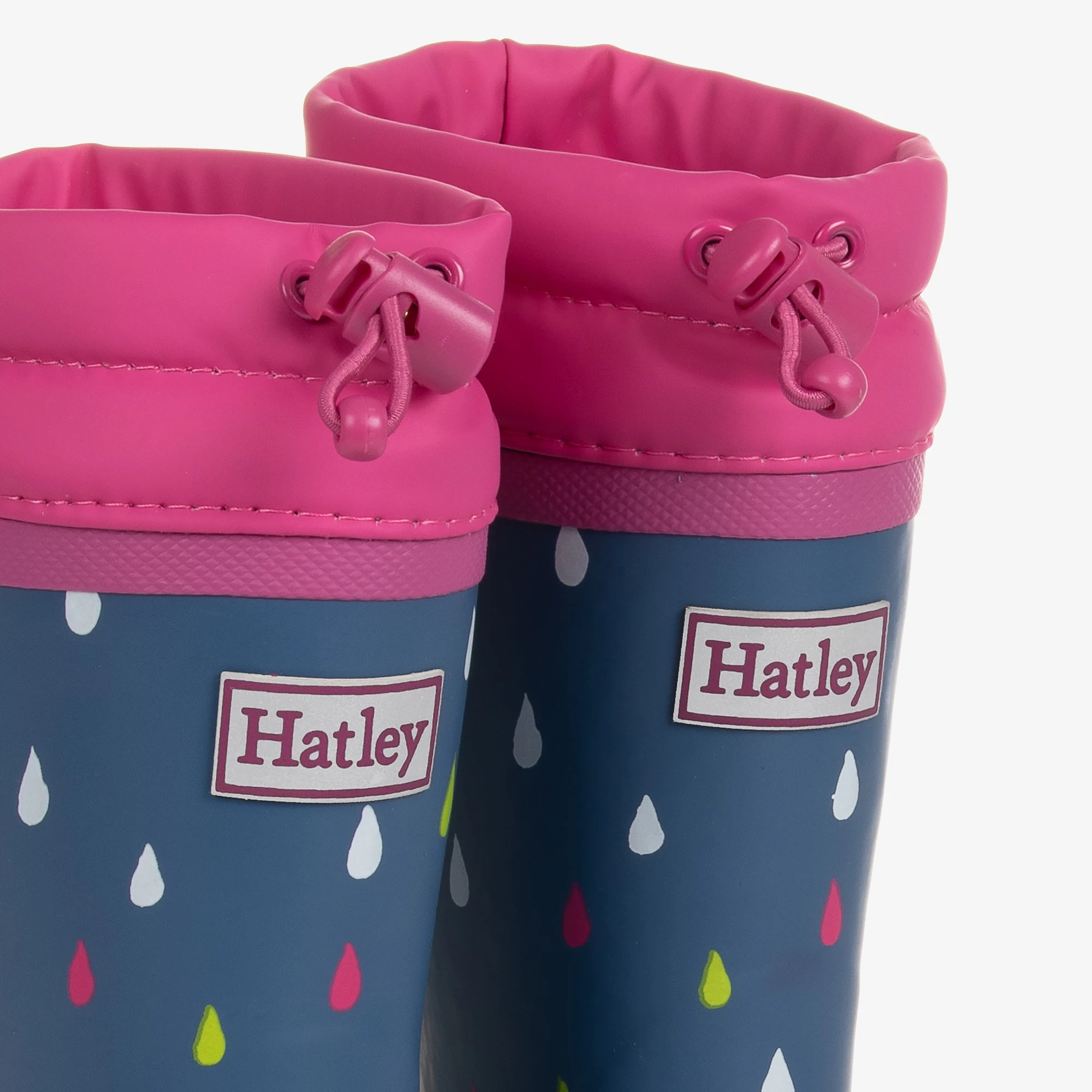Hatley Girls Blue Tiny Drops Rain Boots & Socks 9 Hatley Girls Blue Tiny Drops Rain Boots & Socks - Image 7