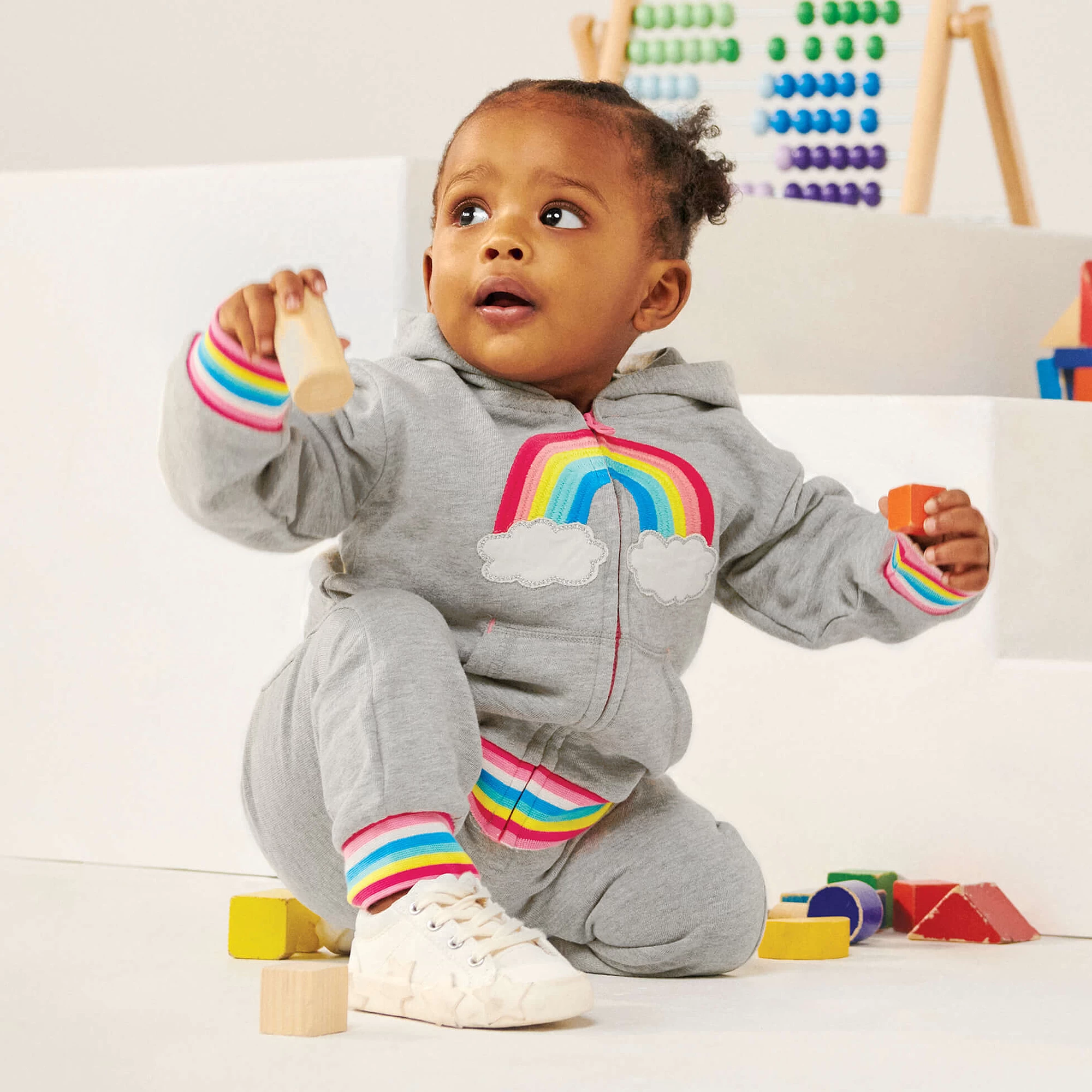 Hatley Girls Grey Cotton Zip-Up Top 4 Hatley Girls Grey Cotton Zip-Up Top - Image 2