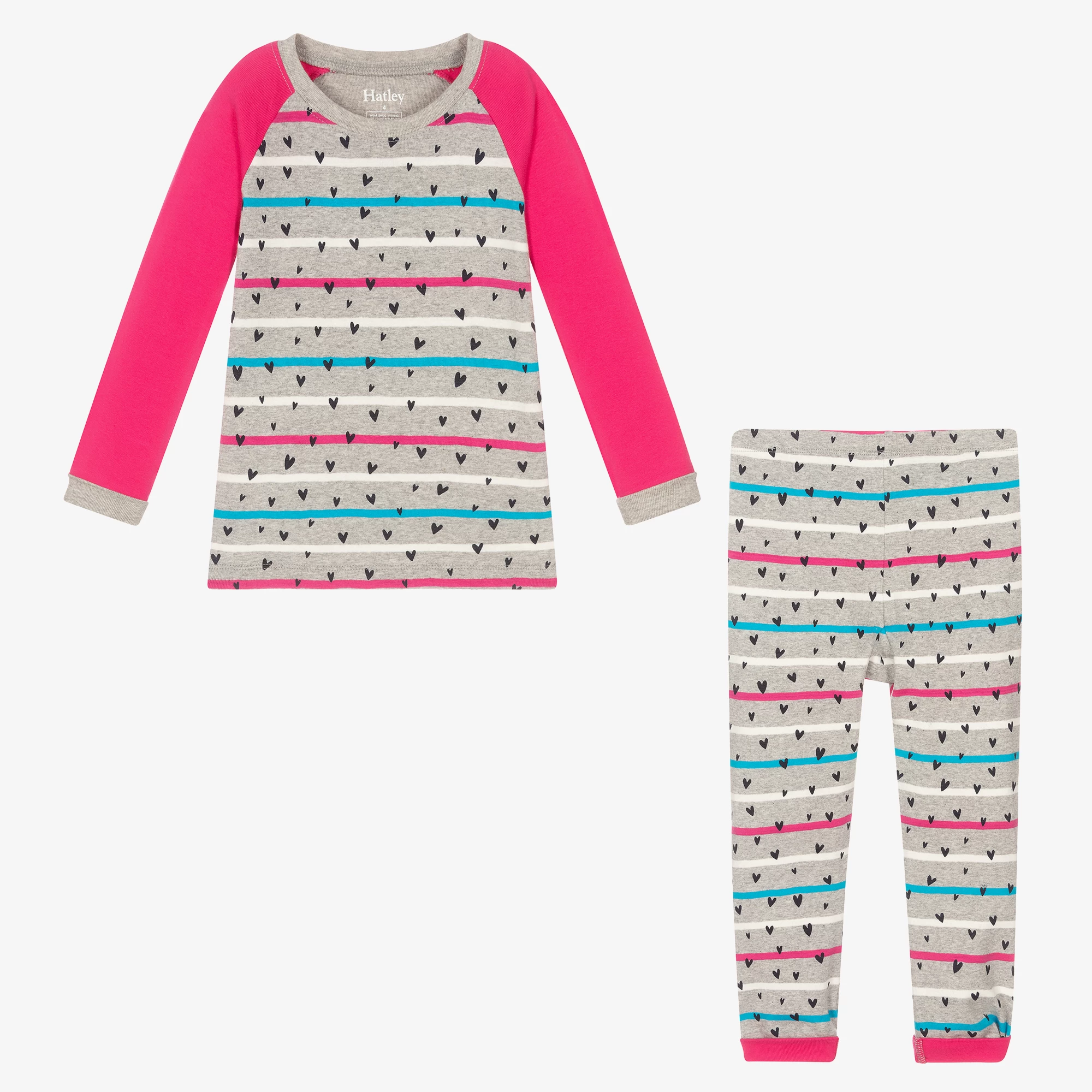 Hatley Girls Grey & Pink Pyjamas 5 Hatley Girls Grey & Pink Pyjamas - Image 3