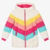 Hatley Girls Ivory Hooded Puffer Coat