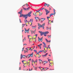 Hatley Girls Pink Butterfly Dress