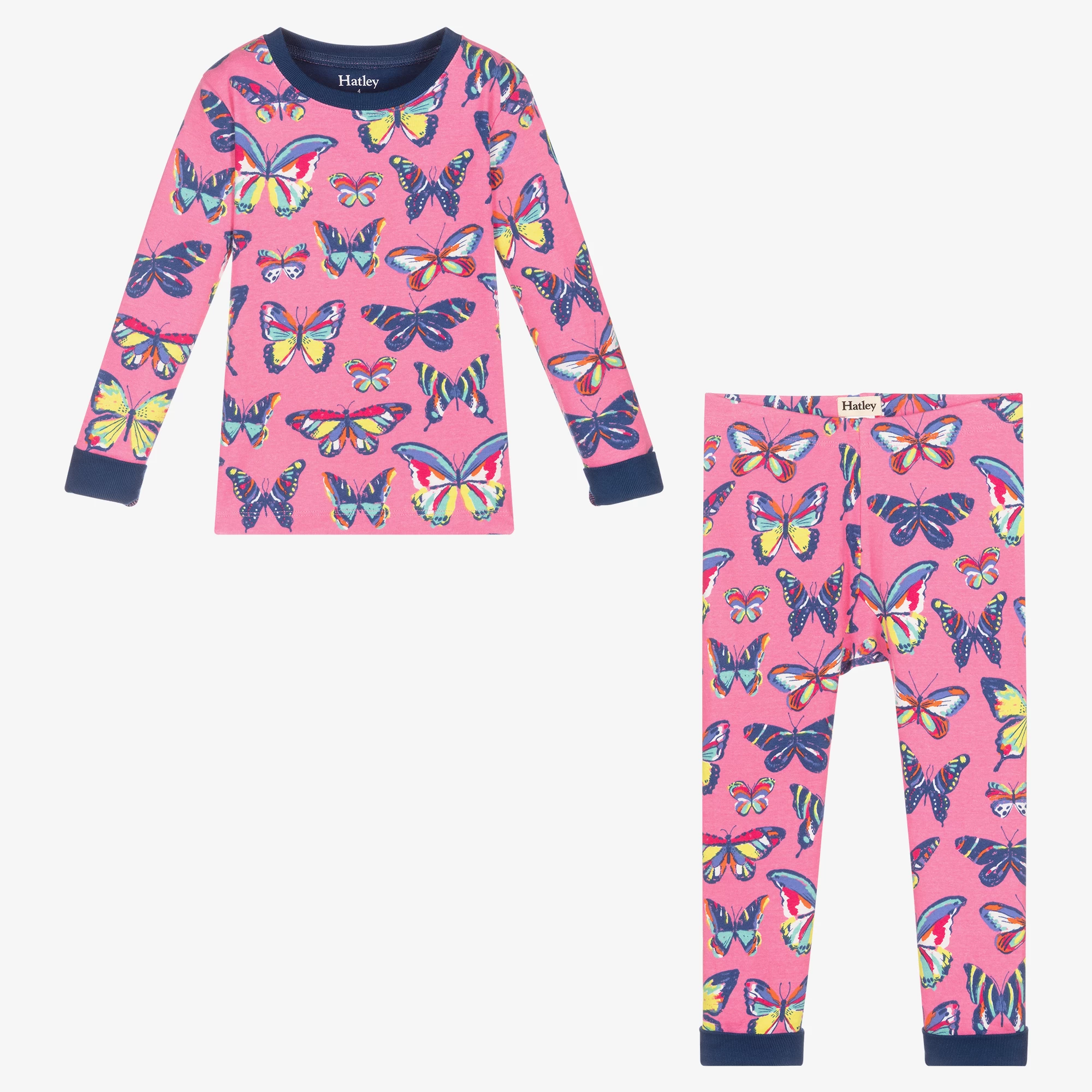 Hatley Girls Pink Butterfly Pyjamas 4 Hatley Girls Pink Butterfly Pyjamas - Image 2