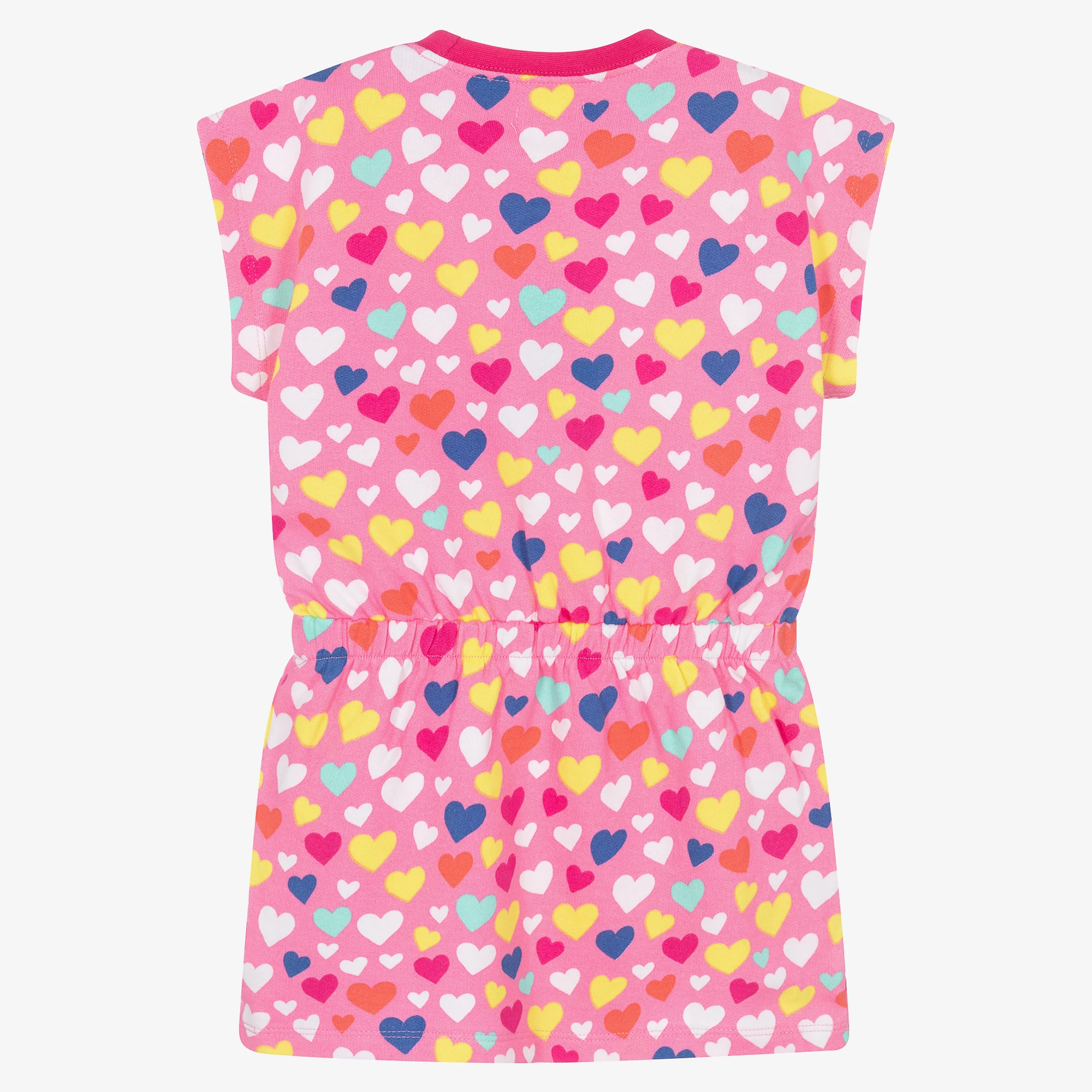 Hatley Girls Pink Cotton Hearts Dress 4 Hatley Girls Pink Cotton Hearts Dress - Image 2