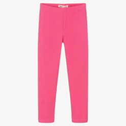 Hatley Girls Pink Cotton Leggings