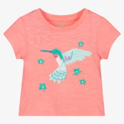 Hatley Girls Pink Cotton T-Shirt