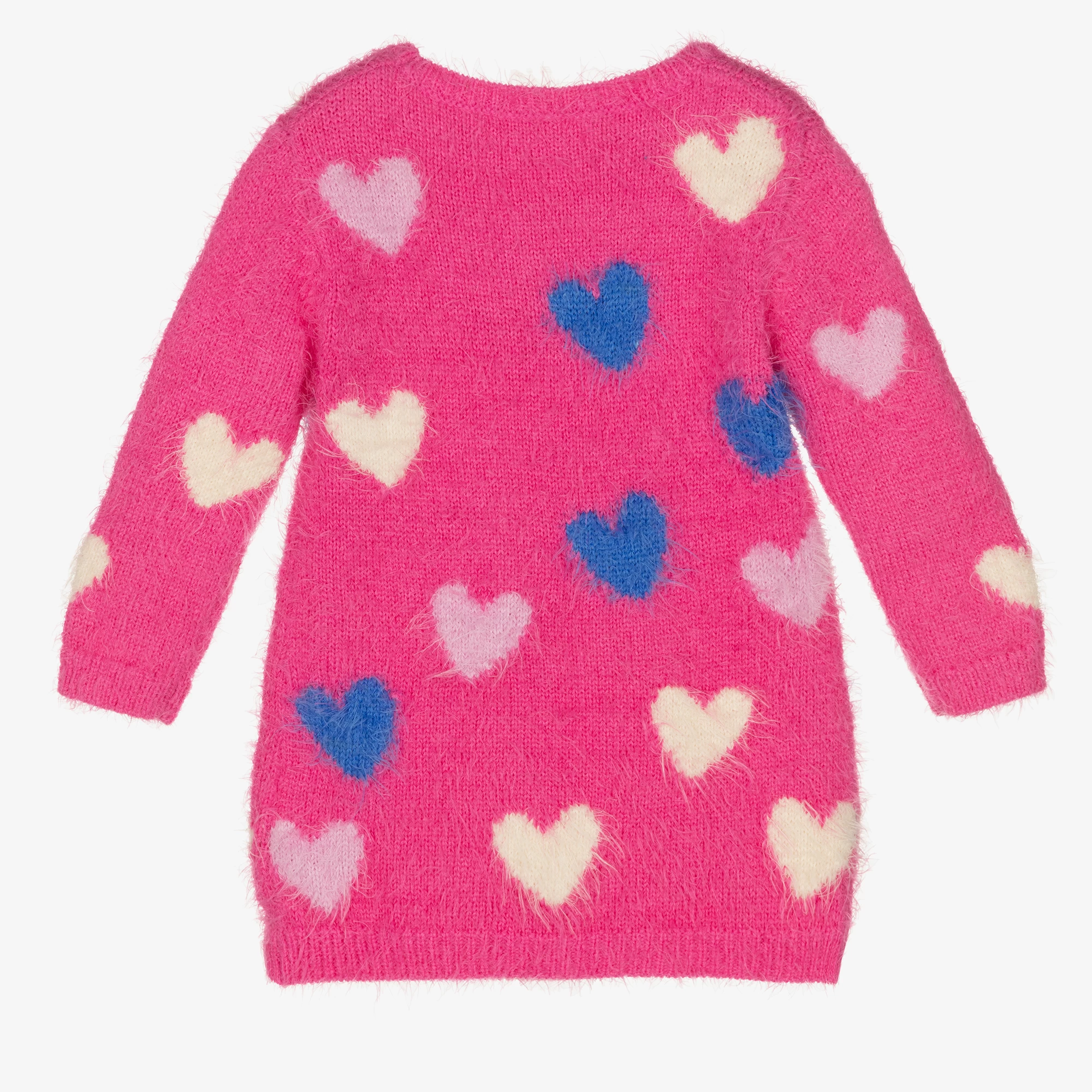 Hatley Girls Pink Fluffy Knit Dress 4 Hatley Girls Pink Fluffy Knit Dress - Image 2