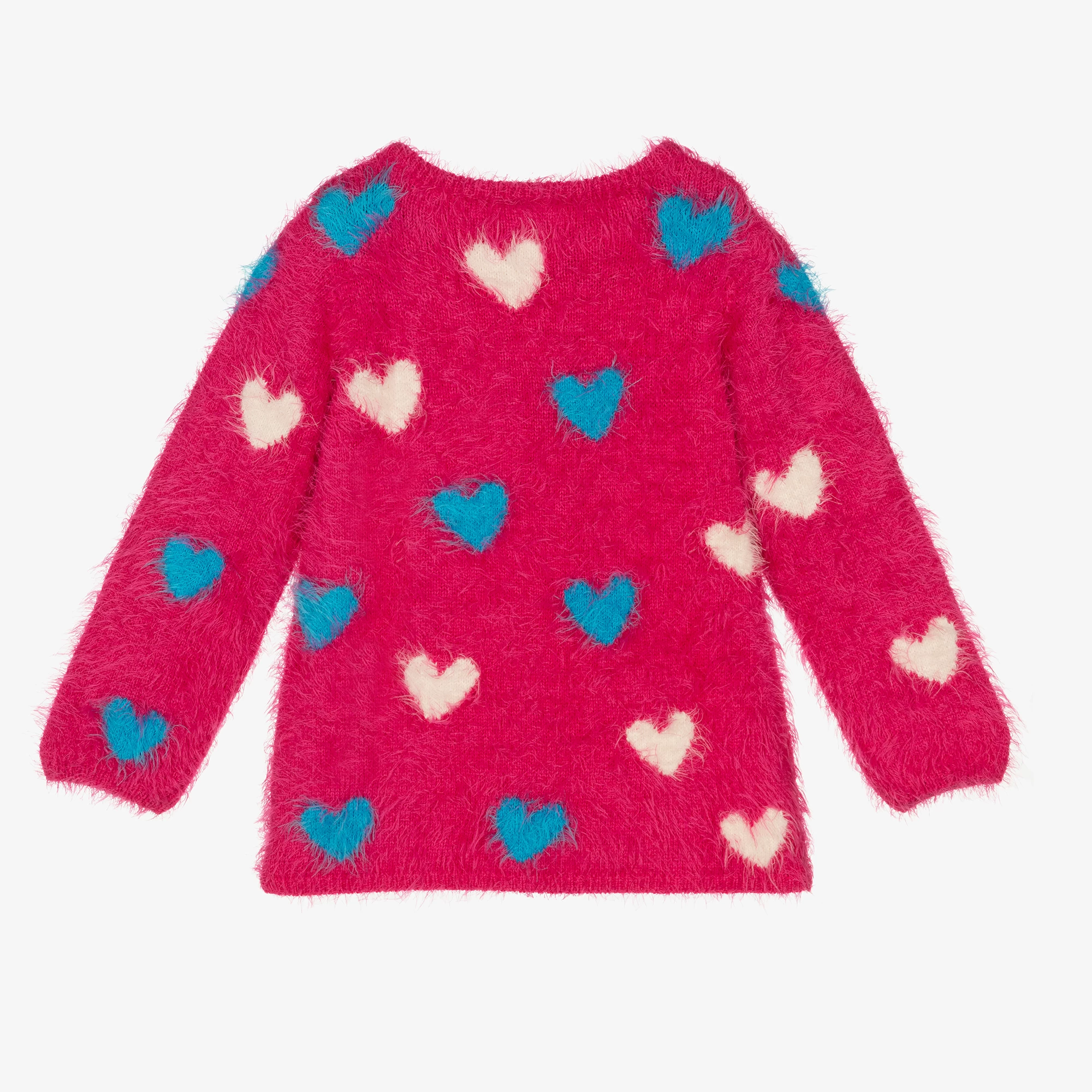 Hatley Girls Pink Fluffy Sweater 4 Hatley Girls Pink Fluffy Sweater - Image 2