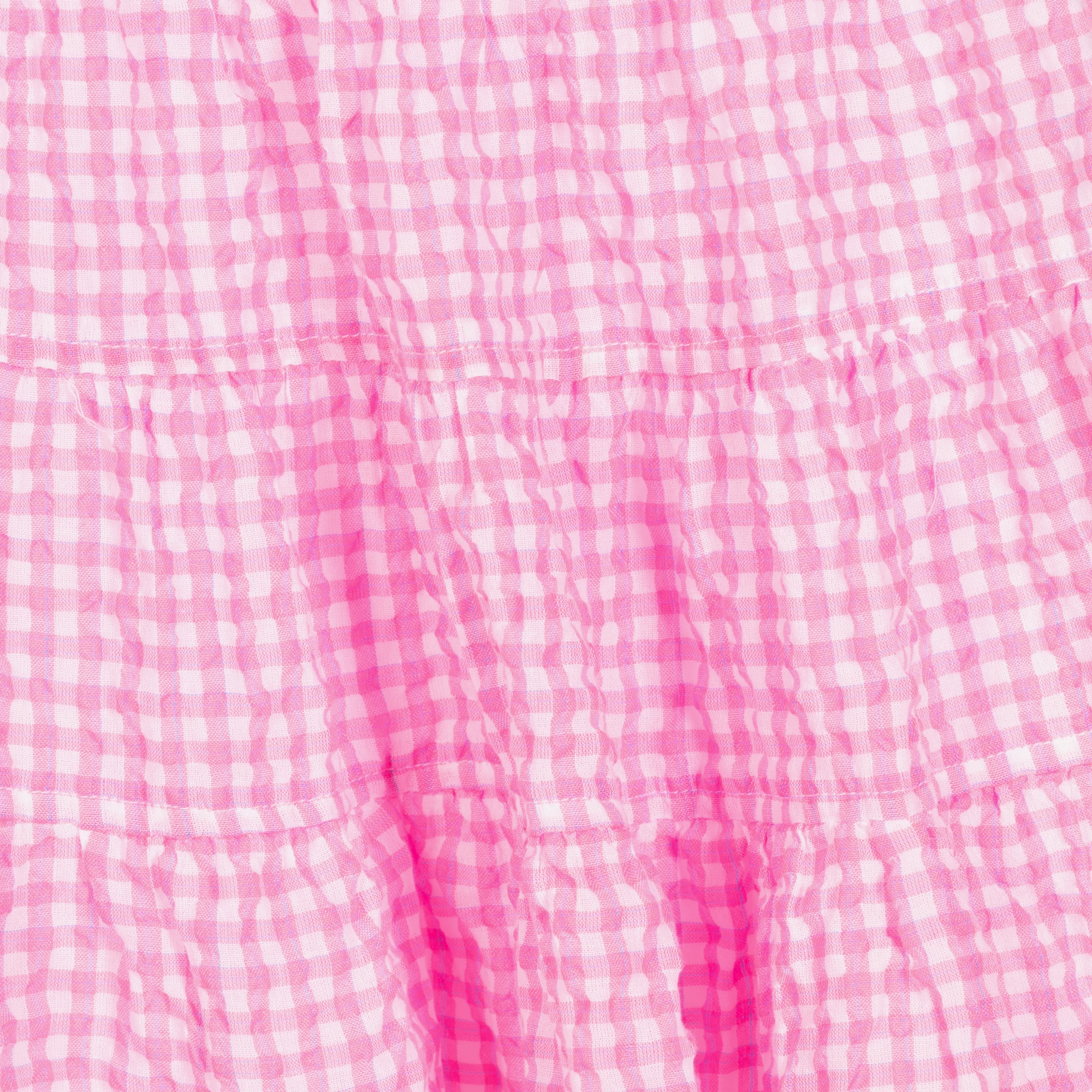 Hatley Girls Pink Gingham Tiered Dress 6 Hatley Girls Pink Gingham Tiered Dress - Image 4