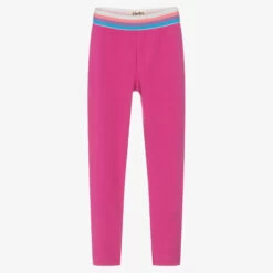 Hatley Girls Pink Glitter Waistband Leggings