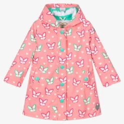 Hatley Girls Pink Hooded Raincoat
