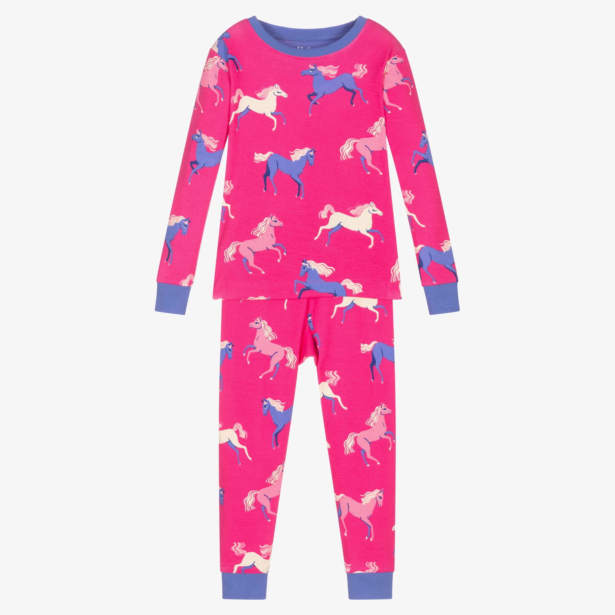 Hatley Girls Pink Horses Pyjamas 3 Hatley Girls Pink Horses Pyjamas