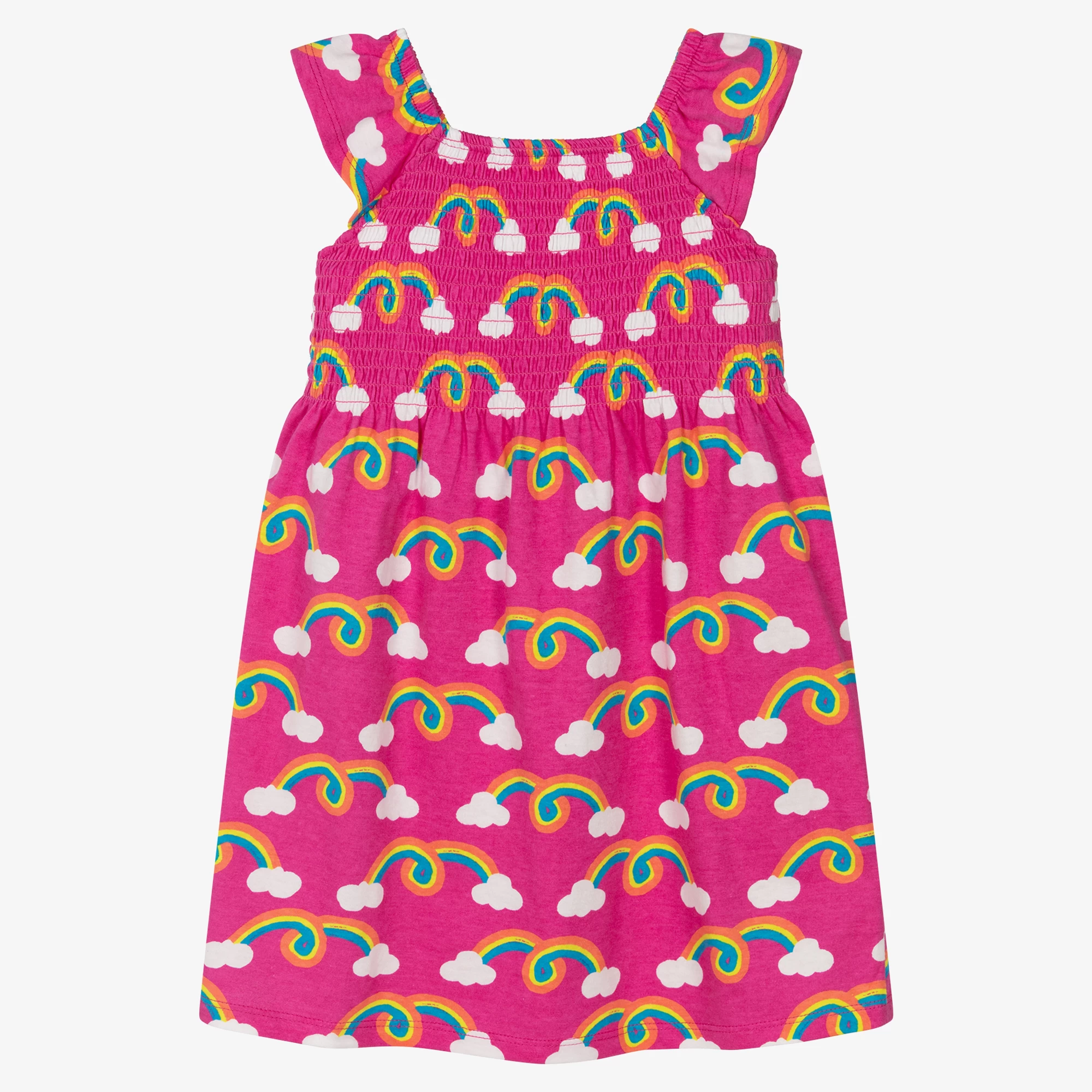 Hatley Girls Pink Rainbow Arch Dress 3 Hatley Girls Pink Rainbow Arch Dress